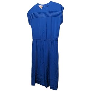 Maggy London Blue 100% Silk Dress 8